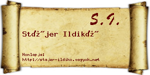 Stájer Ildikó névjegykártya